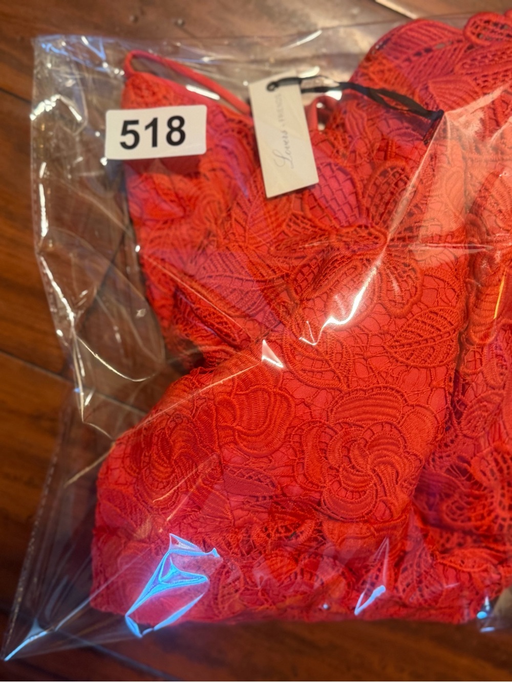 Lovers + Friends Red Lace Mini Romper with Back Tie - Picture 10 of 10